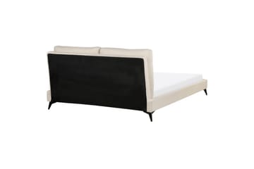 Sänky sälepohjalla Melle - Beige/bouclé, Beige/Bouclé, 160x200 cm - Huonekalut - Sänky - Sänkykehikot & sängynrungot