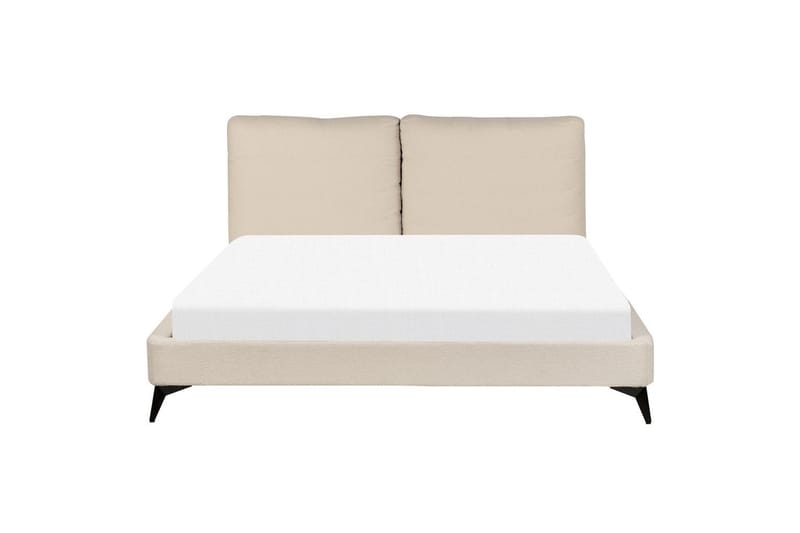 Sänky sälepohjalla Melle - Beige/bouclé, Beige/Bouclé, 160x200 cm - Huonekalut - Sänky - Sänkykehikot & sängynrungot