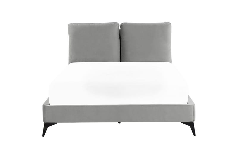 Sänky sälepohjalla Melle - Harmaa, Musta/Sametti, Harmaa, musta/sametti, Harmaa, musta/Sametti, 140x200 cm - Huonekalut - Sänky - Sänkykehikot & sängynrungot