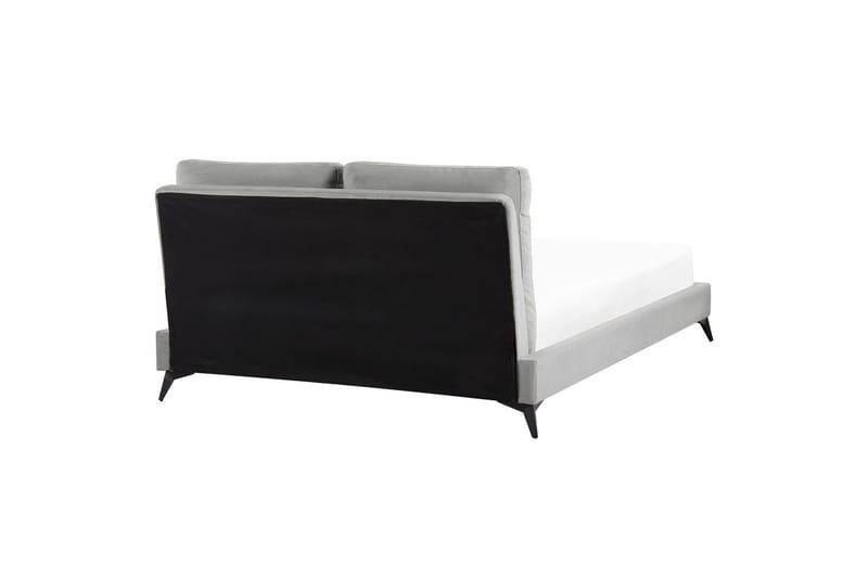 Sänky sälepohjalla Melle - Harmaa, Musta/Sametti, Harmaa, musta/sametti, Harmaa, musta/Sametti, 140x200 cm - Huonekalut - Sänky - Sänkykehikot & sängynrungot