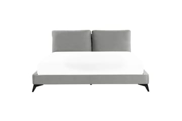 Sänky sälepohjalla Melle - Harmaa, Musta/Sametti, Harmaa, musta/sametti, Harmaa, musta/Sametti, 180x200 cm - Huonekalut - Sänky - Sänkykehikot & sängynrungot