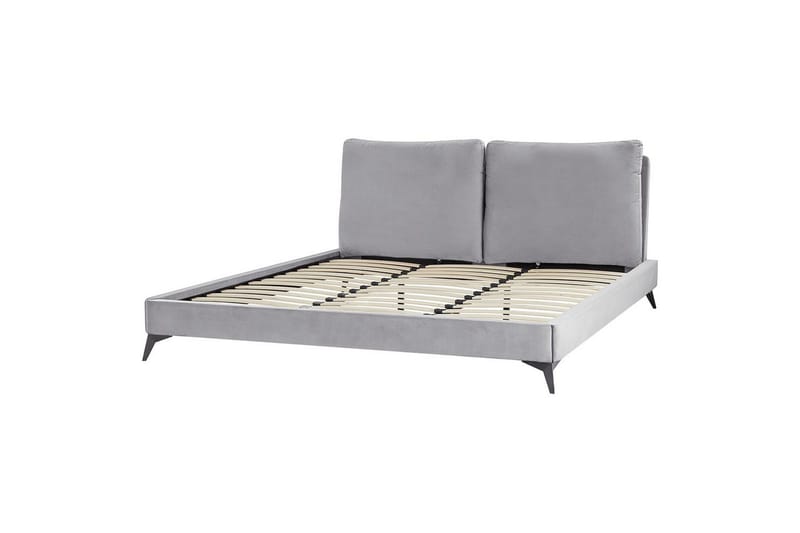 Sänky sälepohjalla Melle, Harmaa, Musta/Sametti, Harmaa, musta/sametti, Harmaa, musta/Sametti, 180x200 cm