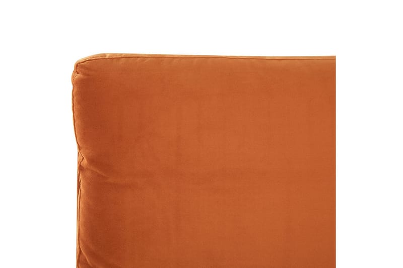 Sänky sälepohjalla Melle - Oranssi, musta/Sametti, Oranssi, musta/sametti, 140x200 cm - Huonekalut - Sänky - Sänkykehikot & sängynrungot