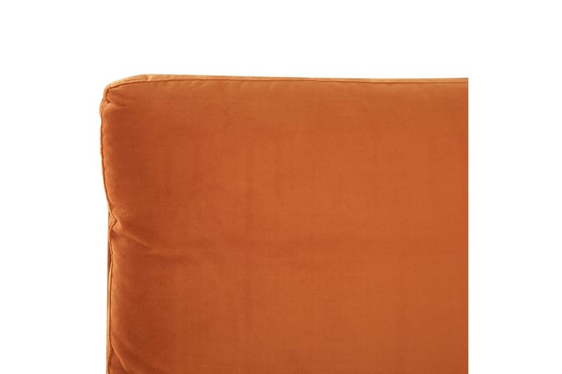 Sänky sälepohjalla Melle - Oranssi, musta/Sametti, Oranssi, musta/sametti, 160x200 cm - Huonekalut - Sänky - Sänkykehikot & sängynrungot