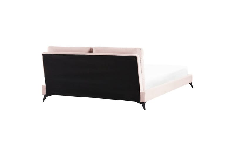 Sänky sälepohjalla Melle - Rosa, Musta/Sametti, Vaaleanpunainen, musta/sametti, 180x200 cm - Huonekalut - Sänky - Sänkykehikot & sängynrungot