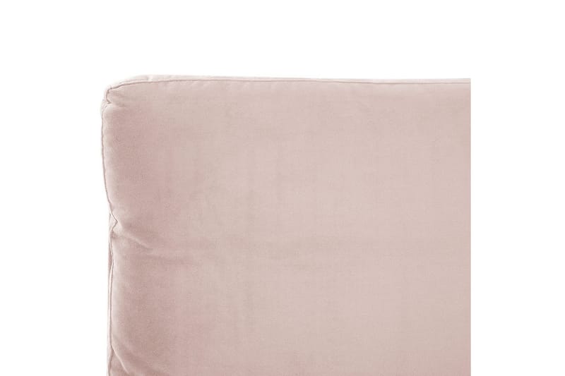 Sänky sälepohjalla Melle - Rosa, Musta/Sametti, Vaaleanpunainen, musta/sametti, 180x200 cm - Huonekalut - Sänky - Sänkykehikot & sängynrungot