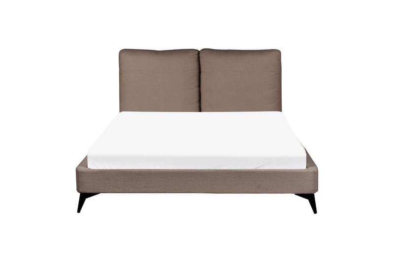 Sänky sälepohjalla Melle - Ruskea, Musta/Bouclé, 140x200 cm - Huonekalut - Sänky - Sänkykehikot & sängynrungot