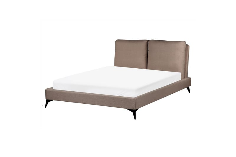 Sänky sälepohjalla Melle - Ruskea, Musta/Bouclé, 140x200 cm - Huonekalut - Sänky - Sänkykehikot & sängynrungot
