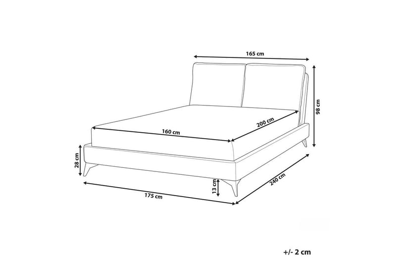 Sänky sälepohjalla Melle - Ruskea, Musta/Bouclé, 160x200 cm - Huonekalut - Sänky - Sänkykehikot & sängynrungot