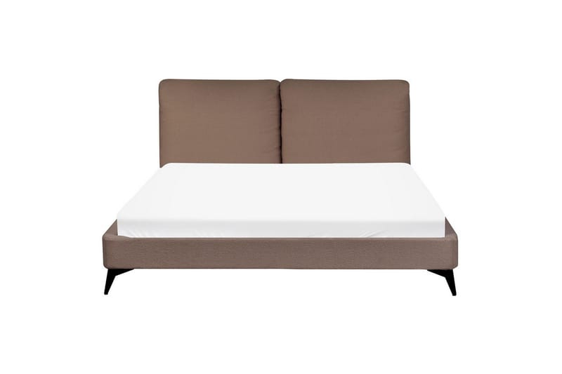 Sänky sälepohjalla Melle - Ruskea, Musta/Bouclé, 160x200 cm - Huonekalut - Sänky - Sänkykehikot & sängynrungot