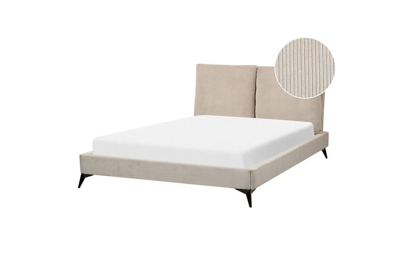 Sänky sälepohjalla Melle - Taupe/Manteresteri, Taupe/Manchesterkangas, Taupe/Manchester-kangas, Taupe/manchesterkangas, 140x200 cm - Huonekalut - Sänky - Sänkykehikot & sängynrungot