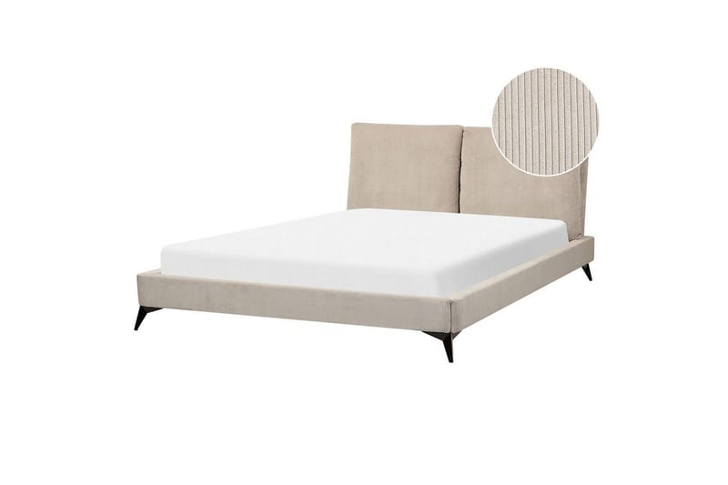 Sänky sälepohjalla Melle - Taupe/Manteresteri, Taupe/Manchesterkangas, Taupe/Manchester-kangas, Taupe/manchesterkangas, 160x200 cm - Huonekalut - Sänky - Sänkykehikot & sängynrungot