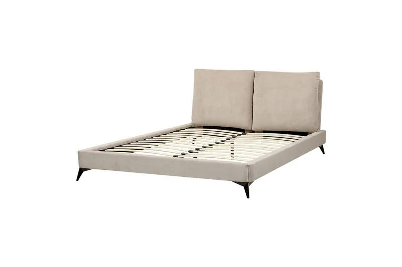 Sänky sälepohjalla Melle - Taupe/Manteresteri, Taupe/Manchesterkangas, Taupe/Manchester-kangas, Taupe/manchesterkangas, 160x200 cm - Huonekalut - Sänky - Sänkykehikot & sängynrungot