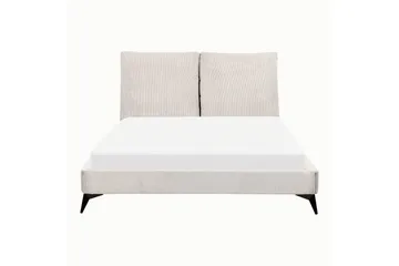 Sänky sälepohjalla Melle - Vaaleabeige/Manchester-kangas, Vaaleanbeige/Manchesterkangas, Vaaleanbeige/Manchesterkankaasta, Vaaleanbeige/Manchester-kangas, 140x200 cm - Huonekalut - Sänky - Sänkykehikot & sängynrungot