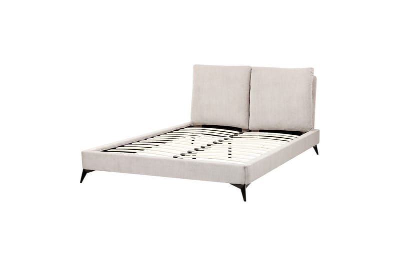 Sänky sälepohjalla Melle, Vaaleabeige/Manchester-kangas, Vaaleanbeige/Manchesterkangas, Vaaleanbeige/Manchesterkankaasta, Vaaleanbeige/Manchester-kangas, 140x200 cm