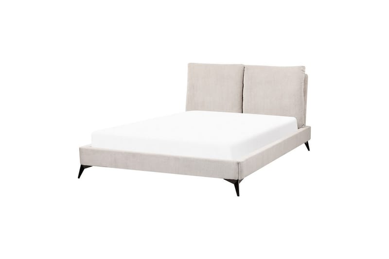 Sänky sälepohjalla Melle - Vaaleabeige/Manchester-kangas, Vaaleanbeige/Manchesterkangas, Vaaleanbeige/Manchesterkankaasta, Vaaleanbeige/Manchester-kangas, 140x200 cm - Huonekalut - Sänky - Sänkykehikot & sängynrungot