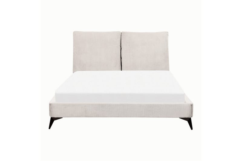 Sänky sälepohjalla Melle - Vaaleabeige/Manchester-kangas, Vaaleanbeige/Manchesterkangas, Vaaleanbeige/Manchesterkankaasta, Vaaleanbeige/Manchester-kangas, 140x200 cm - Huonekalut - Sänky - Sänkykehikot & sängynrungot
