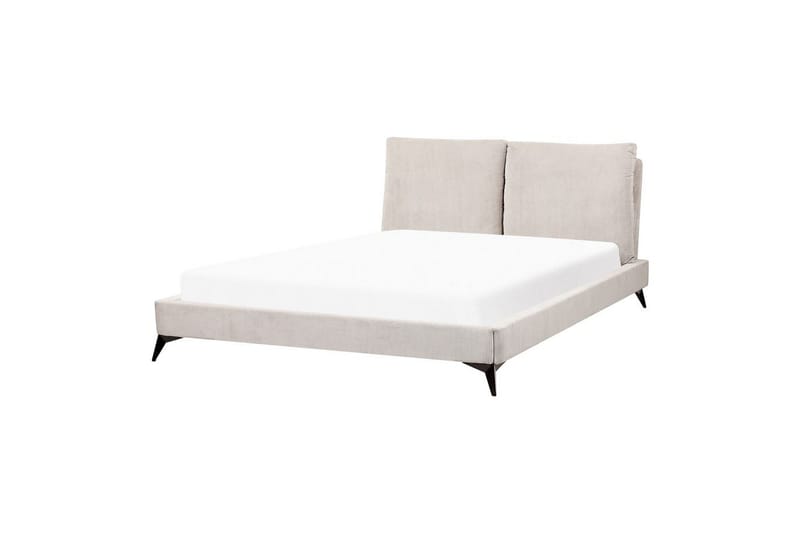 Sänky sälepohjalla Melle - Vaaleabeige/Manchester-kangas, Vaaleanbeige/Manchesterkangas, Vaaleanbeige/Manchesterkankaasta, Vaaleanbeige/Manchester-kangas, 160x200 cm - Huonekalut - Sänky - Sänkykehikot & sängynrungot
