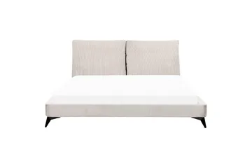 Sänky sälepohjalla Melle - Vaaleabeige/Manchester-kangas, Vaaleanbeige/Manchesterkangas, Vaaleanbeige/Manchesterkankaasta, Vaaleanbeige/Manchester-kangas, 180x200 cm - Huonekalut - Sänky - Sänkykehikot & sängynrungot