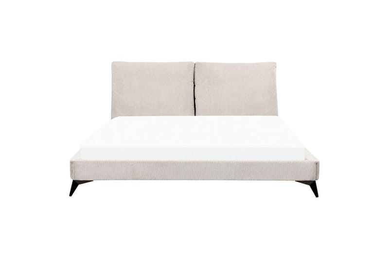 Sänky sälepohjalla Melle - Vaaleabeige/Manchester-kangas, Vaaleanbeige/Manchesterkangas, Vaaleanbeige/Manchesterkankaasta, Vaaleanbeige/Manchester-kangas, 180x200 cm - Huonekalut - Sänky - Sänkykehikot & sängynrungot