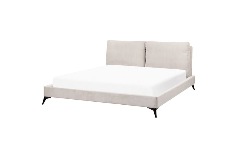 Sänky sälepohjalla Melle - Vaaleabeige/Manchester-kangas, Vaaleanbeige/Manchesterkangas, Vaaleanbeige/Manchesterkankaasta, Vaaleanbeige/Manchester-kangas, 180x200 cm - Huonekalut - Sänky - Sänkykehikot & sängynrungot