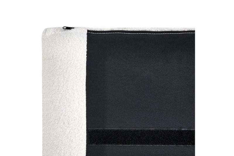 Sänky sälepohjalla Melle - Valkoinen, Musta/Bouclé, Valkoinen, musta/Bouclé-kangas, 140x200 cm - Huonekalut - Sänky - Sänkykehikot & sängynrungot