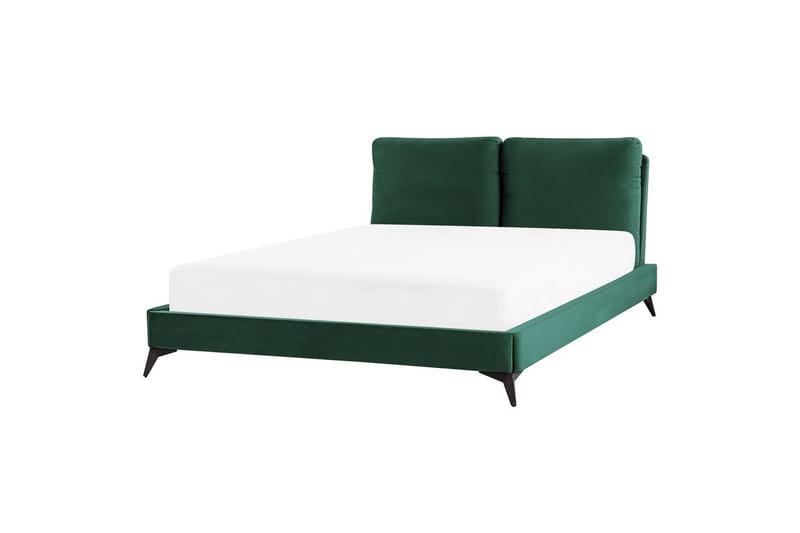 Sänky sälepohjalla Melle - Vihreä, musta/sametti, Vihreä, Musta/Sametti, Vihreä, musta/Sametti, 160x200 cm - Huonekalut - Sänky - Sänkykehikot & sängynrungot