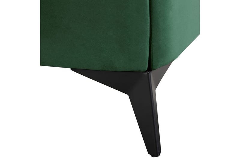 Sänky sälepohjalla Melle - Vihreä, musta/sametti, Vihreä, Musta/Sametti, Vihreä, musta/Sametti, 160x200 cm - Huonekalut - Sänky - Sänkykehikot & sängynrungot