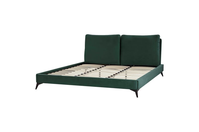 Sänky sälepohjalla Melle - Vihreä, musta/sametti, Vihreä, Musta/Sametti, Vihreä, musta/Sametti, 180x200 cm - Huonekalut - Sänky - Sänkykehikot & sängynrungot
