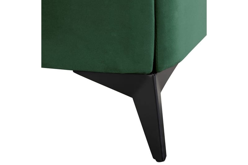 Sänky sälepohjalla Melle - Vihreä, musta/sametti, Vihreä, Musta/Sametti, Vihreä, musta/Sametti, 180x200 cm - Huonekalut - Sänky - Sänkykehikot & sängynrungot