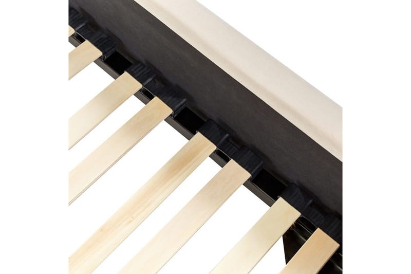 Sänky sälepohjalla Metz - Beige, Hopea/Sametti, 90x200 cm - Huonekalut - Sänky - Sänkykehikot & sängynrungot