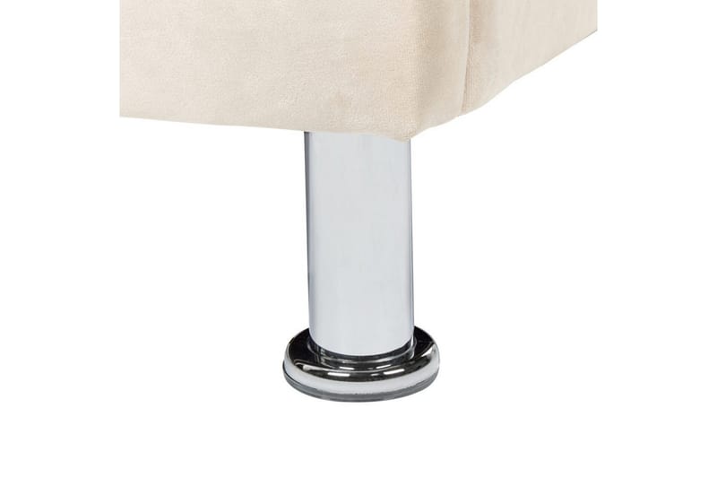 Sänky sälepohjalla Metz - Beige, Hopea/Sametti, 90x200 cm - Huonekalut - Sänky - Sänkykehikot & sängynrungot