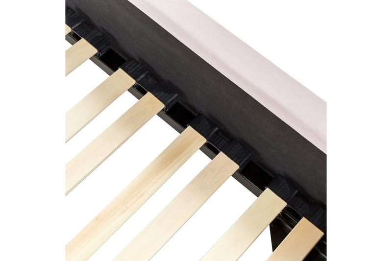 Sänky sälepohjalla Metz - Rosa, Hopea/Sametti, 90x200 cm - Huonekalut - Sänky - Sänkykehikot & sängynrungot