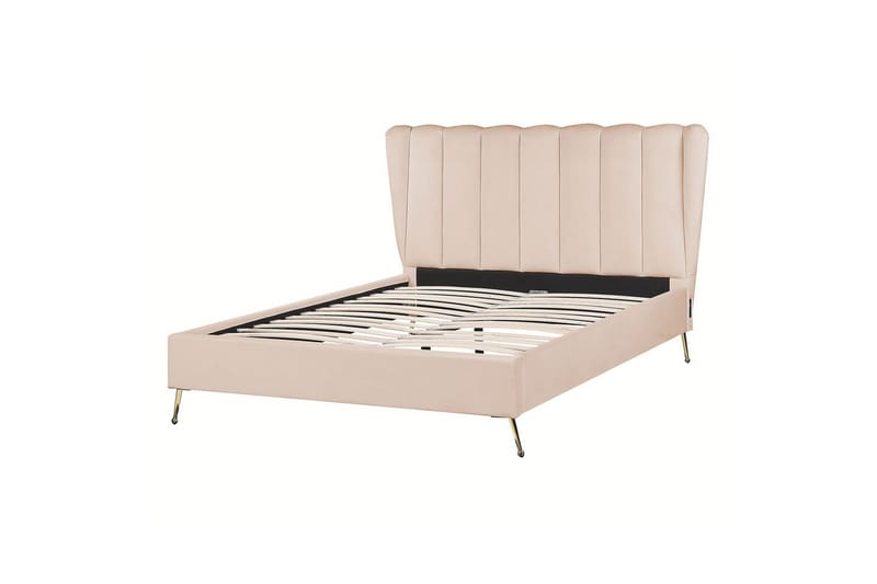 Sänky sälepohjalla Miribel, Beige, kulta, 140x200 cm