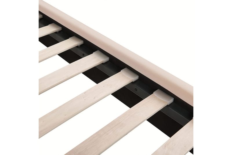 Sänky sälepohjalla Miribel - Beige, kulta, 160x200 cm - Huonekalut - Sänky - Sänkykehikot & sängynrungot