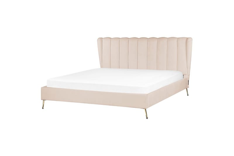 Sänky sälepohjalla Miribel - Beige, kulta, 180x200 cm - Huonekalut - Sänky - Sänkykehikot & sängynrungot