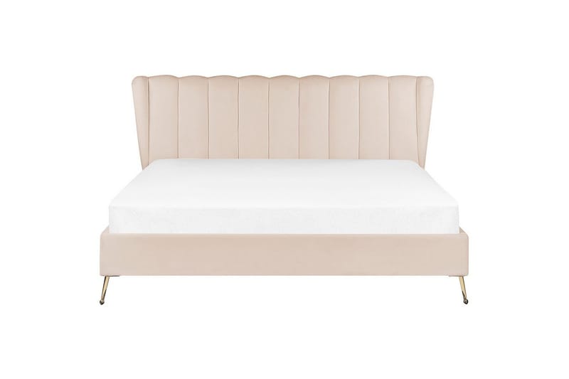 Sänky sälepohjalla Miribel - Beige, kulta, 180x200 cm - Huonekalut - Sänky - Sänkykehikot & sängynrungot