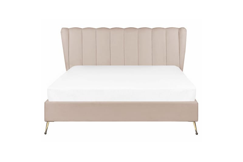 Sänky sälepohjalla Miribel - Taupe, kulta, 160x200 cm - Huonekalut - Sänky - Sänkykehikot & sängynrungot