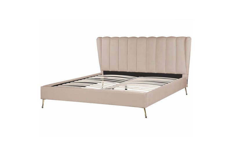 Sänky sälepohjalla Miribel, Taupe, kulta, 180x200 cm