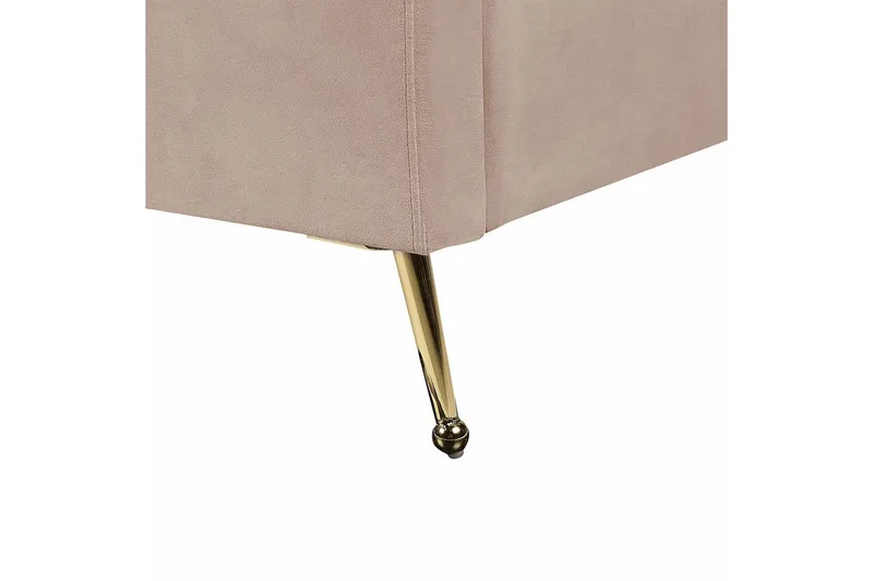 Sänky sälepohjalla Miribel - Taupe, kulta, 180x200 cm - Huonekalut - Sänky - Sänkykehikot & sängynrungot