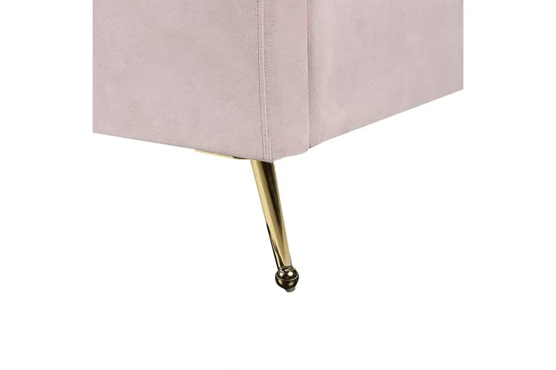 Sänky sälepohjalla Miribel - Vaaleanpunainen, kulta, 140x200 cm - Huonekalut - Sänky - Sänkykehikot & sängynrungot