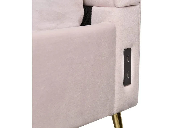 Sänky sälepohjalla Miribel - Vaaleanpunainen, kulta, 180x200 cm - Huonekalut - Sänky - Sänkykehikot & sängynrungot