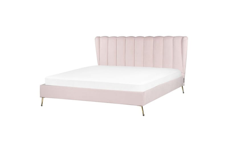Sänky sälepohjalla Miribel - Vaaleanpunainen, kulta, 180x200 cm - Huonekalut - Sänky - Sänkykehikot & sängynrungot