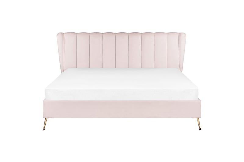 Sänky sälepohjalla Miribel - Vaaleanpunainen, kulta, 180x200 cm - Huonekalut - Sänky - Sänkykehikot & sängynrungot