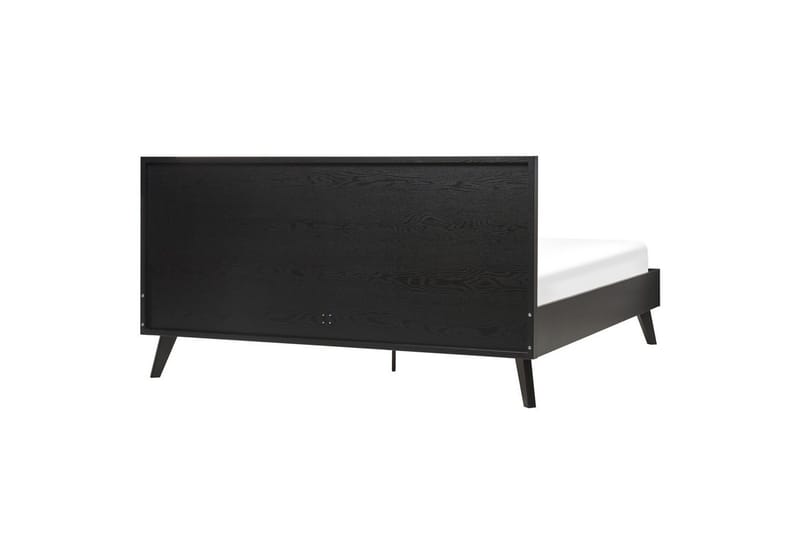 Sänky sälepohjalla Monpazier - Musta, vaalea puu, 180x200 cm - Huonekalut - Sänky - Sänkykehikot & sängynrungot