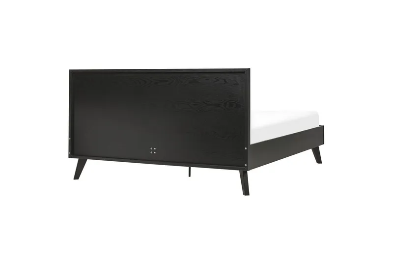 Sänky sälepohjalla Monpazier - Musta, vaalea puu, 160x200 cm - Huonekalut - Sänky - Sänkykehikot & sängynrungot