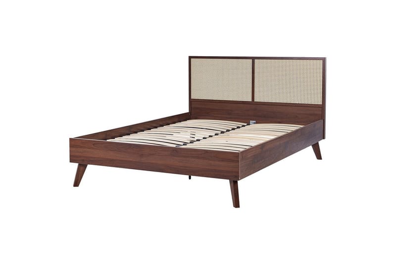 Sänky sälepohjalla Monpazier - Tumma puu, 140x200 cm - Huonekalut - Sänky - Sänkykehikot & sängynrungot