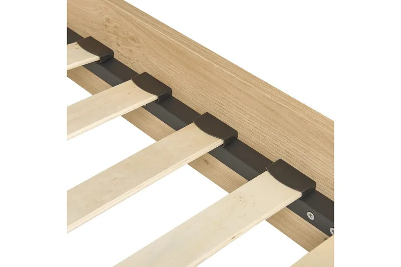 Sänky sälepohjalla Monpazier - Vaalea puu, 140x200 cm - Huonekalut - Sänky - Sänkykehikot & sängynrungot