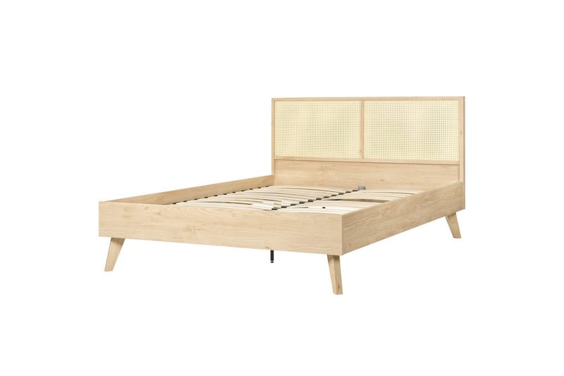 Sänky sälepohjalla Monpazier - Vaalea puu, 140x200 cm - Huonekalut - Sänky - Sänkykehikot & sängynrungot