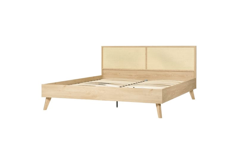 Sänky sälepohjalla Monpazier - Vaalea puu, 180x200 cm - Huonekalut - Sänky - Sänkykehikot & sängynrungot